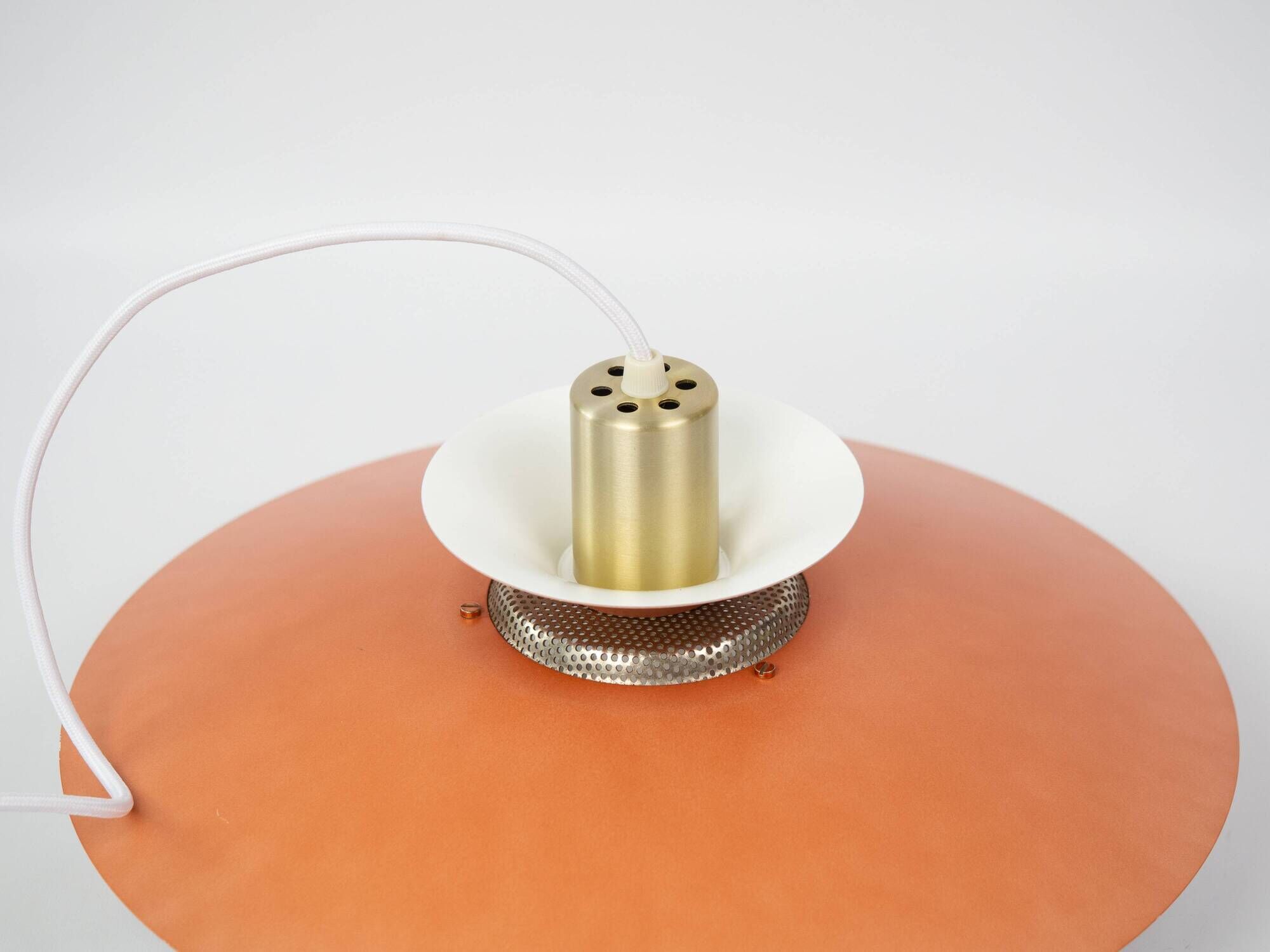 Danish vintage suspension lamp by Kurt Wiborg, Jeka, 1980s.