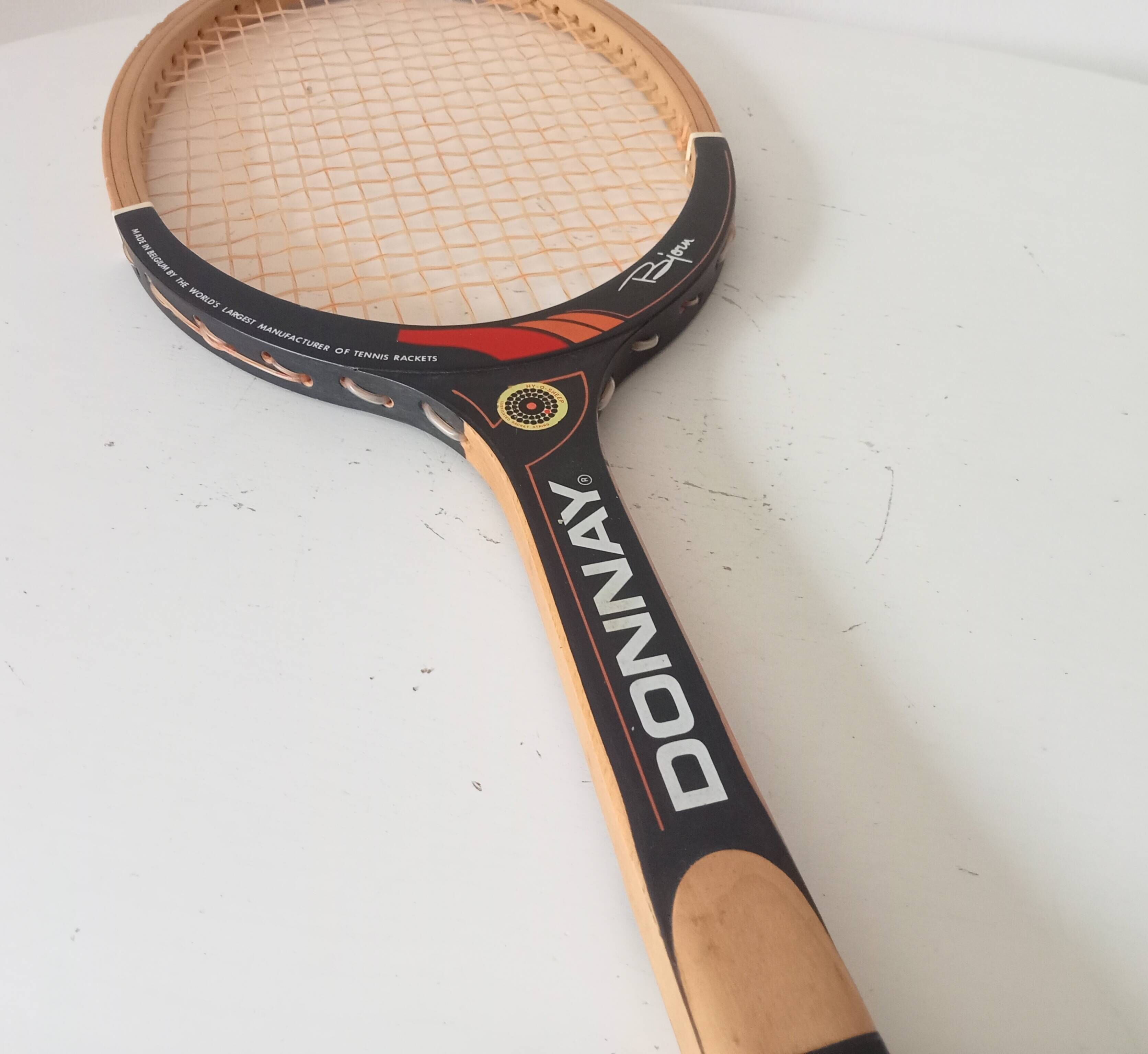 Vintage wooden tennis racket Bjorn Borg