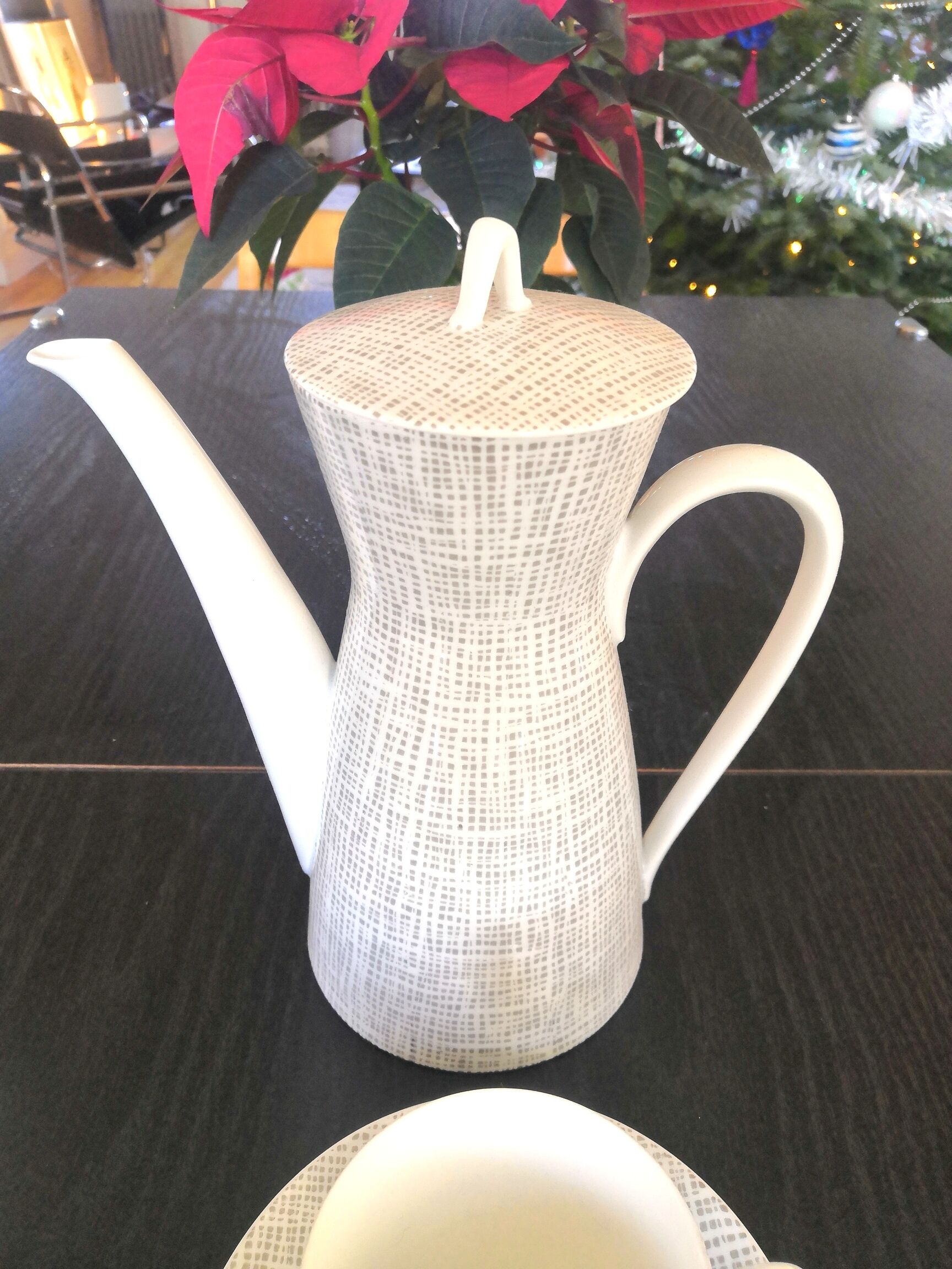 Rosenthal coffee set 2000, silk décor by Raymond Loewy and Latham design 50s