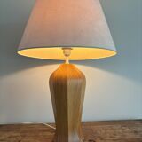 Mid Century Scandinavian pine table lamp 70's design minimalist