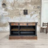 Solid wood box counter.