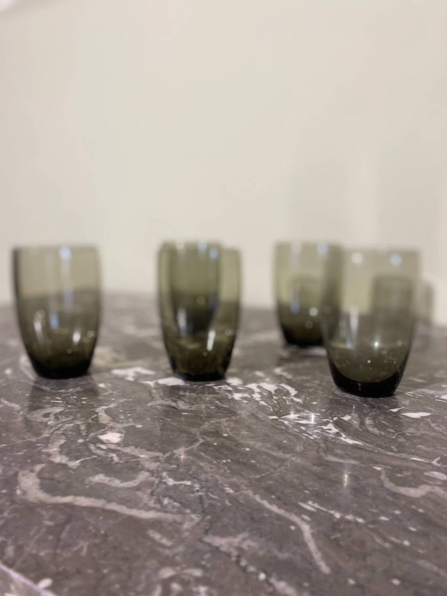 Vintage smoked glass