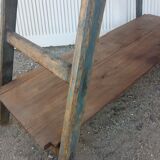 Old stepladder wooden shelf