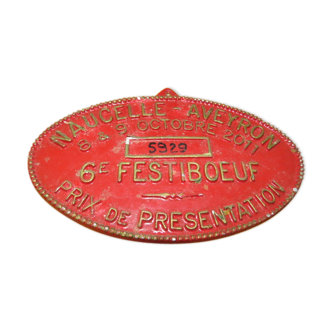 Plate agricultural festiboeuf