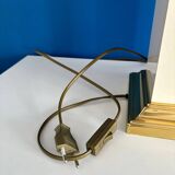 Large rectangular lamp from the 70s in gold