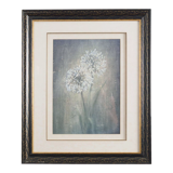 Painting „The White Flower”, Scandinavian design, 1970s