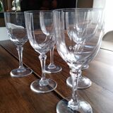 Set of 6 Art Deco style crystal liqueur glasses