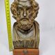 Bust of Homer in patinated plaster on wooden base, 21 cm