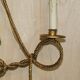 Vintage Twisted Wall Light Three Branches with Pendants