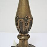 Patinated bronze lamp neo classic vintage style