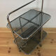 70s chrome folding dessert, smoked glass bar