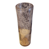 Vintage bubbled glass scroll vase h=34cm