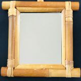 Vintage bamboo mirror