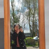 Miroir porte biseauté avec un angle arrondi