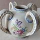 Old vase decorated with flowers, in ceramic, Roger Colas, from Clamecy
