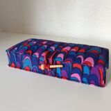 Boîte à couture en tissu années 70