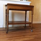 Wooden server with mirror top