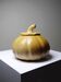 Vintage carved and polished stone box, pumpkin vintage craft 1980-1990