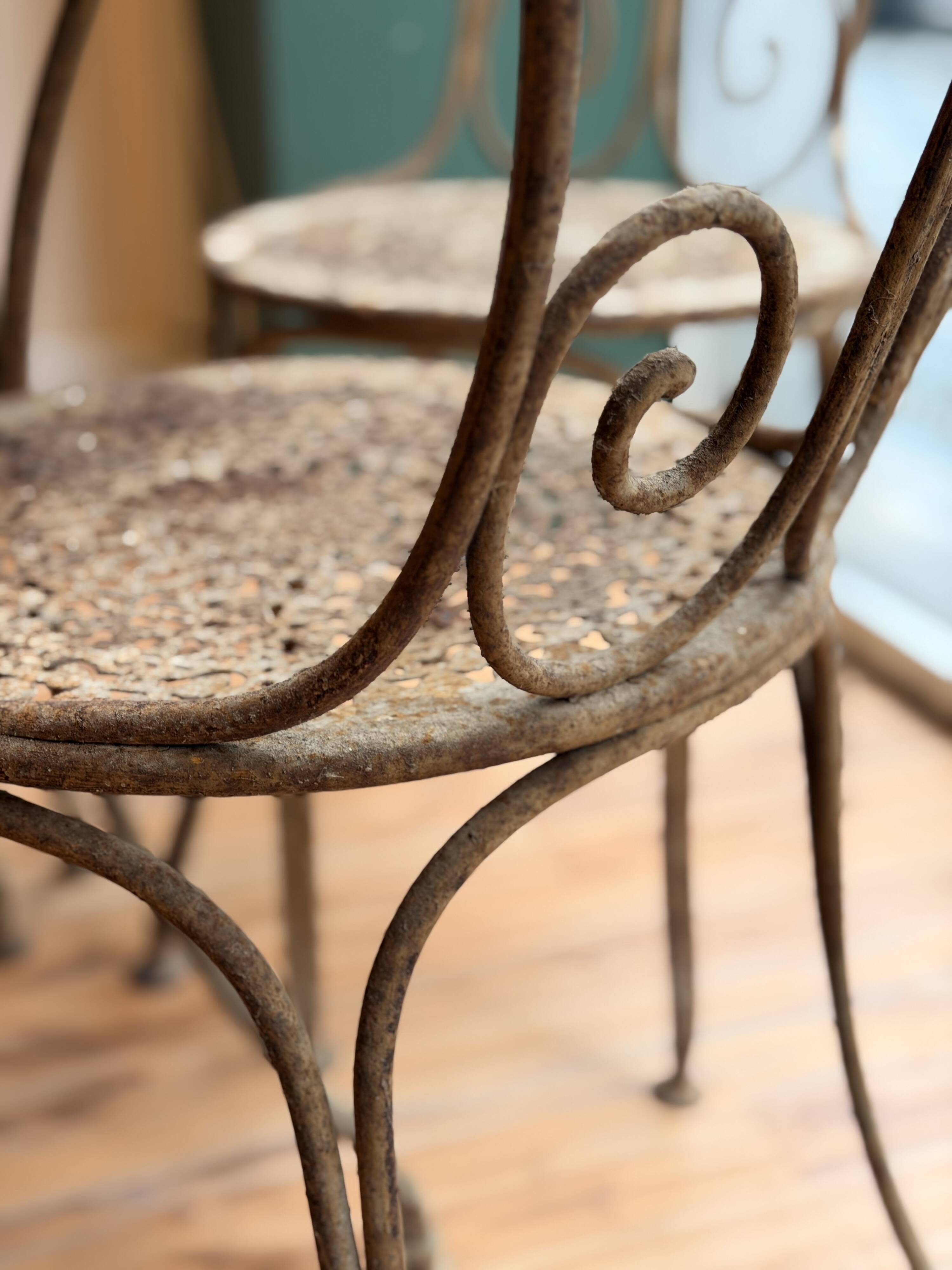 Garden furniture in wrought iron – 19th century, around 1880