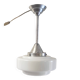Suspension style Bauhaus globe opaline XL - années 30/40