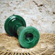 Glazed ceramic chandelier fir green