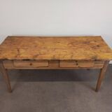 Rustic farmhouse table with drawers