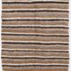 Striped Brown & Beige Vintage Kilim Rug, 133x170Cm