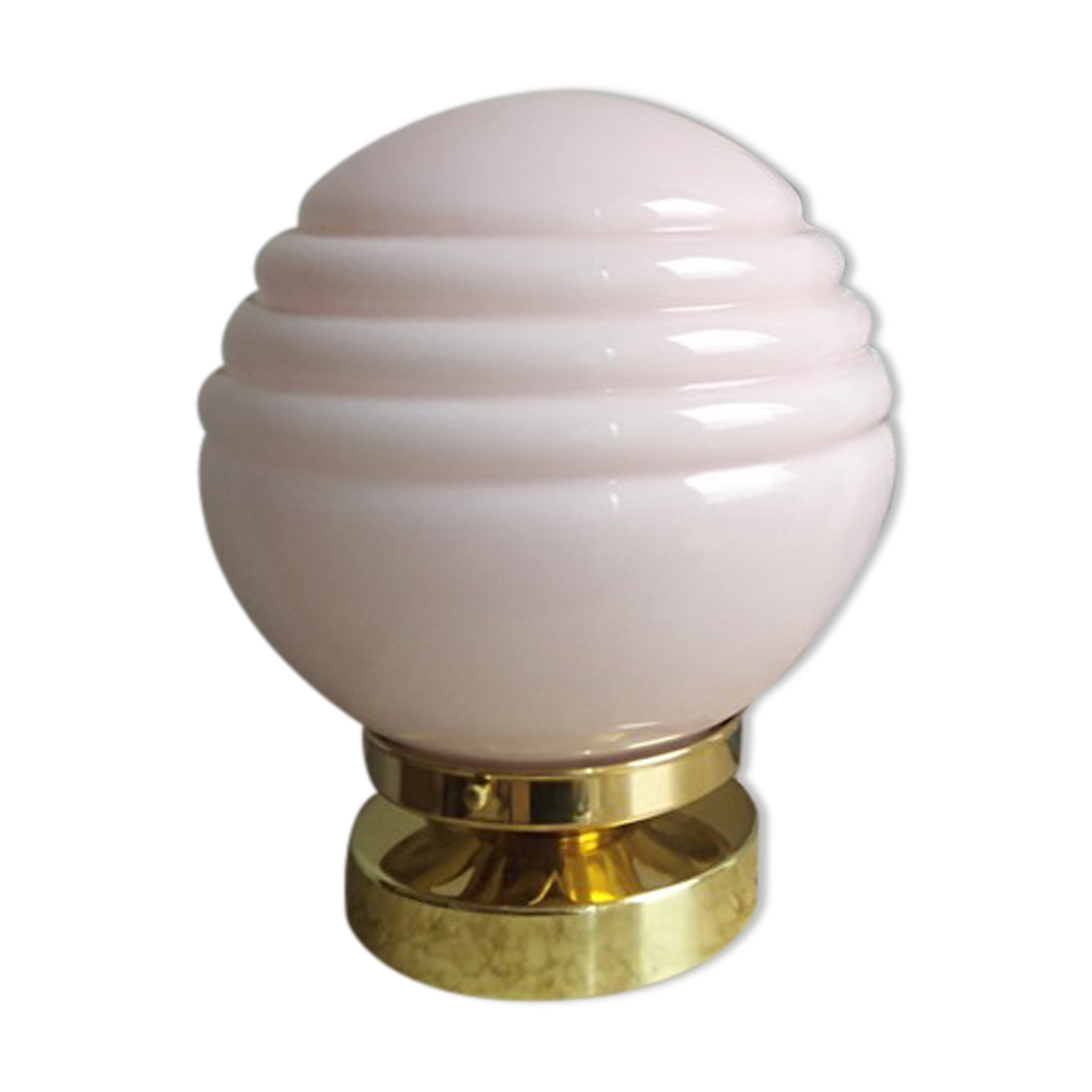Pink opaline globe lamp
