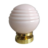 Pink opaline globe lamp