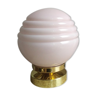 Pink opaline globe lamp