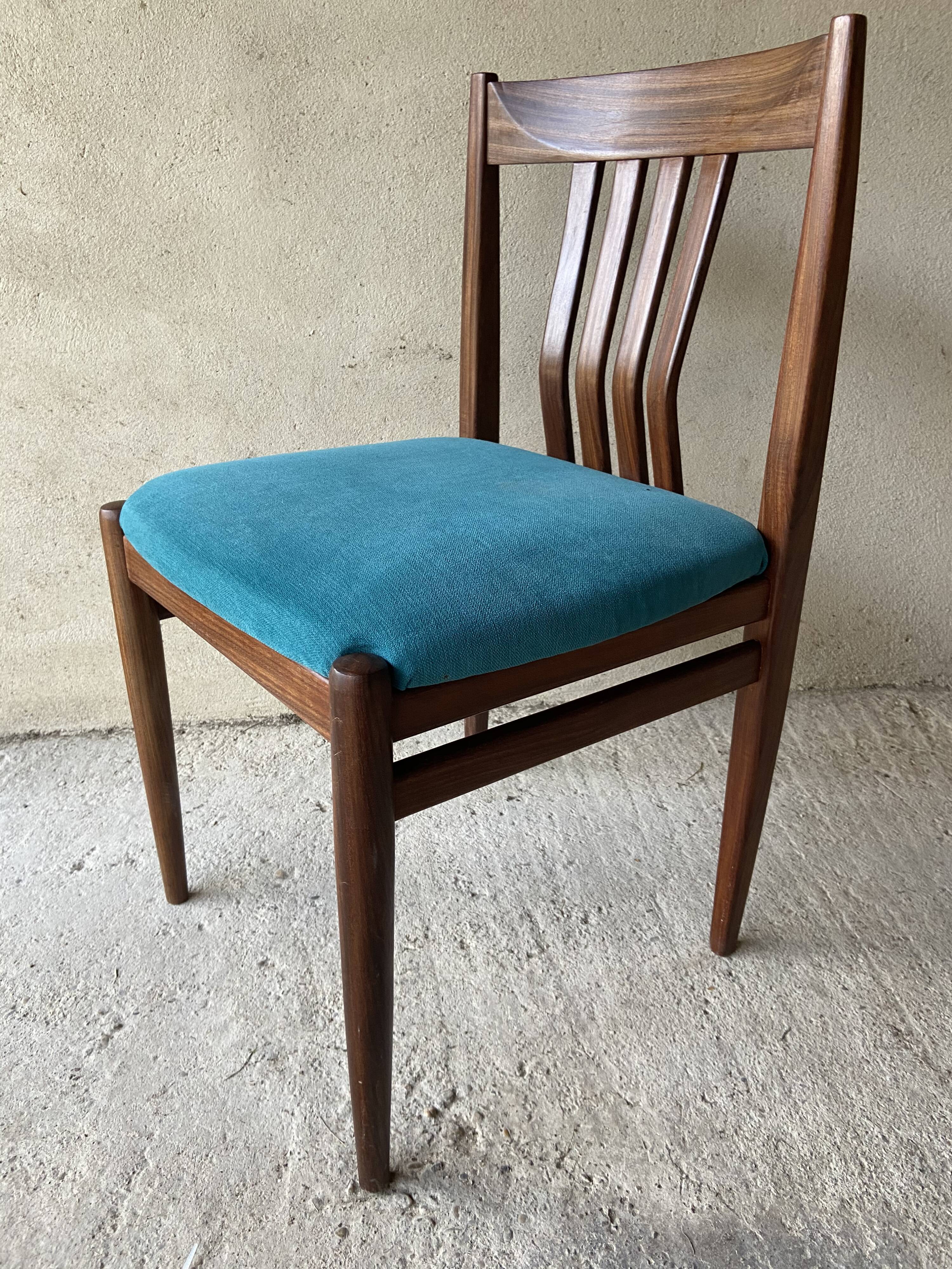 6 Scandinavian teak chairs 1960