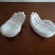 Pair of empty iridescent hand pockets in vintage ceramic 1960