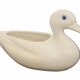 Duck cachepot Bassano vintage white ceramic - mid-century modern style