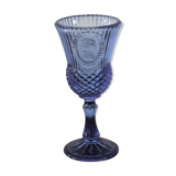 Blue molded pressed glass