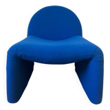 Chauffeuse atal en laine bleue  vintage