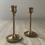 Pair of vintage brass candlesticks