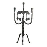 Candelabre brutaliste en fer forgé à la main, Scandinavie — vers les années 1960/1970