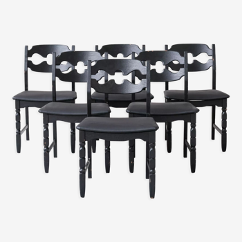 Oak Danish Dining Chairs production Nyrup Mobelfabrik