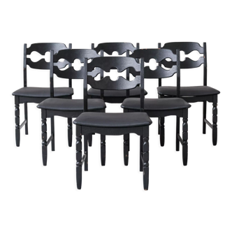 Oak Danish Dining Chairs production Nyrup Mobelfabrik