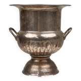 Antique Silver Plated Copper Champagne Bucket in Medicis Shape, 1890s