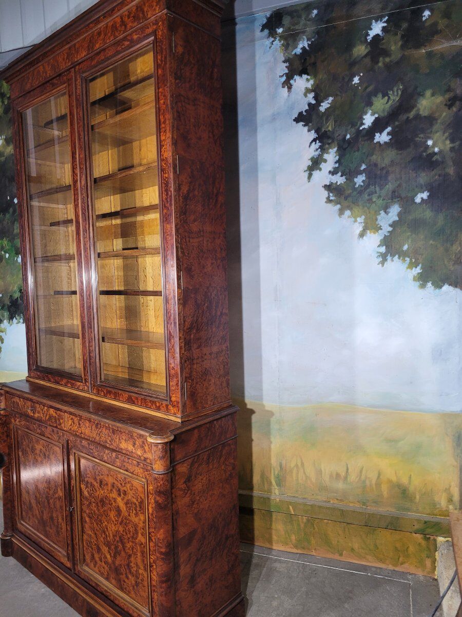 Large mahogany library from the Restoration period.