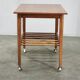 1960s Danish Modern Teak Serving Cart on Wheels