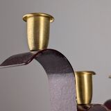 Art Deco Bronze Candelabra Pair by Karl Hagenauer, 1930s