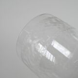 Set of 9 old wine glasses engraved in blown glass, early 20th century