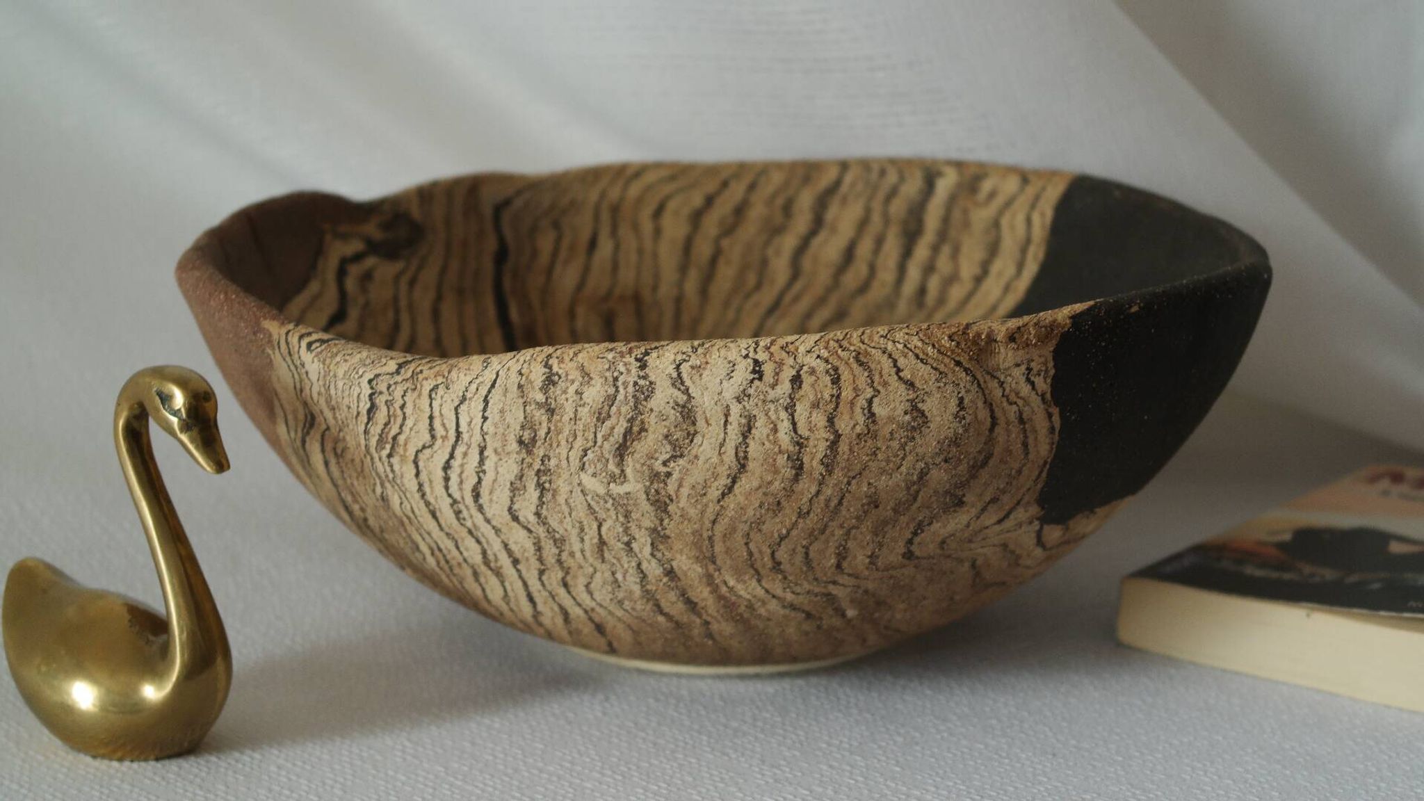 Vide poche coupe Céramique d'Art grès sable XXI
