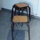 4 vintage industrial Mullca stools, workshop, school