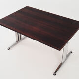 Desk, chrome construction, rosewood top, Scandinavian design