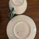 Set of 2 espresso coffee cups and their cups Green Deer Pattern Gmundner Keramik