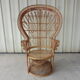 Fauteuil Emmanuelle en osier avec son coussin