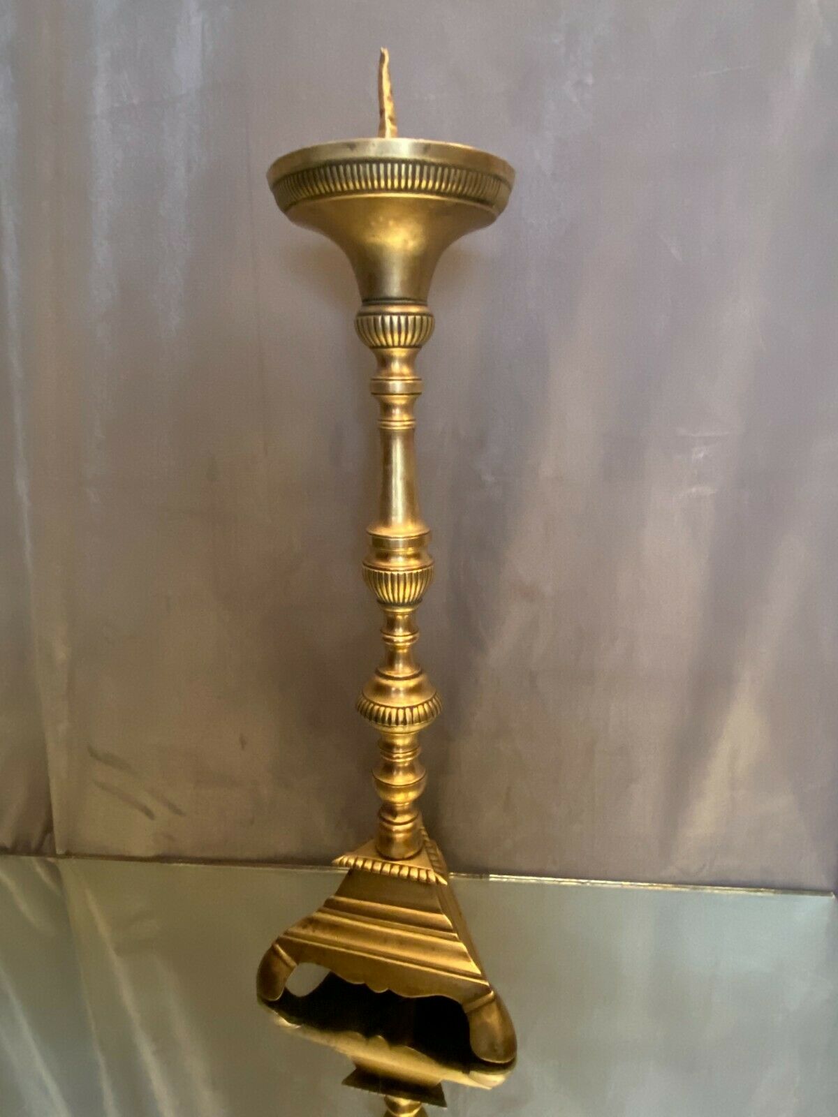 Large bronze candle pique eighteenth Louis XIV